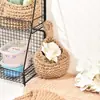 Cesta de Frutas para Almacenamiento de Verduras Montada en Pared Transfronteriza Red de Bolsa de Red Forma de Gota de Agua Colgante de Pared Tejida con Cuerda de Algodón Hecha a Mano Colgante de Pared