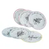 Set de 6 Platos de 8 Pulgadas Castillo de Montaña con Tinta de D Decoración para Fiesta en Casa Plato para Pastel Bocadillos Plato para Comida Occidental Regalo de Inauguración de Casa
