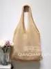 Bolsa Roja Hueca Color Caramelo para Mujer Estilo Perezoso de Verano Bolso Tejido Bolso de Hombro de Punto para Viajero Diario Bolso Tote