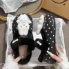 Moderna y linda colección casual de invierno 2026: Zapatos tipo Mary Jane de algodón para mujer, sin cordones, con lazo y suelas antideslizantes, con diseño de lunares