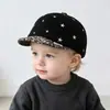Gorro de Bebé Otoño Invierno Cálido Cortavientos Estilo Coreano Gorra de Béisbol con Visera de Pato Estrella Unisex Bebé Corduroy Engrosado Gorra de Béisbol