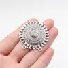 41X39mm 6.9g Acessórios de Joias de Prata Antiga Liga 4 Furos Corrente para Corpo Corrente de Cintura Corrente para Testa Conector