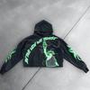 Suéter con capucha con estampado digital de unicornio y lobo luminoso popular de comercio exterior para parejas, sudadera con capucha, uniforme deportivo de béisbol