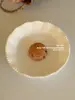Plato Hondo de Cerámica de Perla de Alto Valor Estilo Ins Plato Francés para Uso Doméstico Plato Versátil para Comidas Ceremoniales