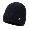 Chapéu de inverno à prova de frio chapéu de malha forrado de lã engrossado quente chapéu de lã masculino chapéu de algodão inverno equitação à prova de vento chapéu frio