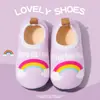 Zapatos Calcetín de Piso de Invierno para Niños y Niñas, Zapatos de Casa Suaves Antideslizantes de Suela Blanda para Interiores, Zapatos de Algodón Aislados con Cobertura en el Talón