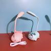 Lámpara de mesa LED plegable de animal de dibujos animados, lámpara de noche con carga para protección ocular para el aprendizaje, regalo para niños, logo personalizado
