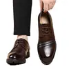 Zapatos de cordones de cuero para hombre de talla grande transfronterizos, zapatos de vestir casual para hombre, zapatos de cuero británicos para hombre, zapatos de cuero para hombre de Amazon