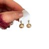Pendientes de cuentas simples estilo Tiktok champán nicho lujo ligero combinan con todo pendientes de alta calidad pendientes de aguja de plata para mujer