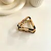 Presilha de Cabelo Triangular de Liga Metálica Estilo Coreano, Piranha Simples Oca de Acetato para Rabo de Cavalo Alto, Acessório de Cabelo para Nuca para Mulheres