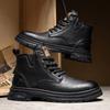 Botas Martin Transfronterizas para Hombre, Zapatos Casuales de Caña Alta para Otoño, Zapatos de Cuero Retro Modernos y Versátiles, Botines de Trabajo de Estilo Británico para Hombre