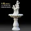 Fonte de água corrente estilo europeu, pátio externo jardim, lago de peixes, elemento aquático, decoração de paisagem, ornamento de casamento, poço dos desejos