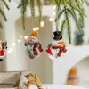 Decoración Navideña Transfronteriza Muñeco de Nieve de Resina Retro Colgante de Anciano Decoración Festiva Regalo para Niños Decoración de Árbol de Navidad