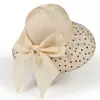 Sombrero de Sol de Verano para Mujer, Sombrero de Sol de Organza de Ala Ancha, Sombrero de Mamá de Lunares Franceses, Sombrero de Pescador para Adelgazar la Cara