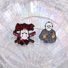 Broche de metal con pintura de aleación de personajes de dibujos animados de la serie Friday de películas de terror europeas y americanas