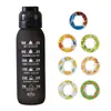 1000ml Copo com Fragrância Amazon Explosions Copo de Água Brincalhão com Anel de Fragrância Copo de Água Esportivo Copo com Tubo de Sucção 7 Anéis