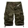 Verano 2025 Spot Amazon Talla Grande para Hombre Pantalones Cortos Holgados Cargo Pantalones Medianos Casuales con Múltiples Bolsillos