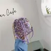 Ins Celebridad de Internet Brillante Brillante Estilo Occidental Cubo Niños Niños Grandes Cruzado Teléfono Móvil Billetera Bolso Bolso de Mujer