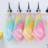 Toalla Cuadrada de Algodón Puro, Toalla para Niños, Toalla para Bebés sin Pelo, Toalla de Algodón Absorbente Linda de Dibujos Animados para Jardín de Infancia