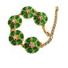 Juego de resina de vidrio con forma de flor de estilo cortesano medieval vintage "Flores de hibisco" marcado