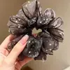 Scrunchie de Bolinhas Estilo Coreano para Meninas, Sensação de Alta Qualidade, Elástico Quadrado Extra Grande, Alta Elasticidade, Prendedor de Rabo de Cavalo, Elástico