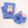 Guantes de Ultraman Tridimensional para Niños con Solapa para Otoño e Invierno Lindos Dibujos Animados Forrados de Felpa Cálidos para Estudiantes de Primaria Guantes de Cinco Dedos para Escribir