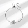 Pulseira redonda de moda europeia e americana feminina simples clássica bolha 2 quilates diamante Mosane pulseira atacado direto de fábrica