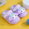 Chinelo Infantil Novo Estilo Baotou Anti-Colisão Tamancos Verão Interior Antiderrapante Desenho Animado Crianças Pequenas e Médias Bebê Usar Praia
