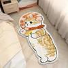 Alfombra tipo cachemira para gato, manta de noche, tapete para piso de sala de estar, dormitorio, lavable a máquina, lindo dibujo animado, tapete para mirador, alfombra para el hogar