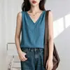 Camisola minimalista versátil de verano para mujer, refrescante, transpirable, agradable para la piel, cómoda para casa y para caminar, top base blanco