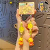 Chaveiro Autêntico do Pato Amarelo B.Duck para Mulheres, Alça Criativa de Desenho Animado para Celular, Pingente de Mochila para Casais