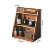 Estilo Japonés Madera Maciza Vintage Estante de Almacenamiento Escritorio Estante de Almacenamiento de Tres Capas Gabinete de Almacenamiento de Cosméticos Caja de Almacenamiento Colgable de Múltiples Capas