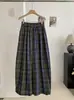Pantalones de Cuadros de Pierna Ancha con Cordones Elásticos Kekezoon para Mujer 2026 Verano Sueltos Versátiles Casuales Pantalones Largos 8326