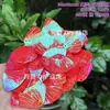 Escama de Dragón Sirena Iridiscente Concha Grande 40mm Lentejuelas Plegadas DIY Siete Colores Deslumbrante Escama de Pez Forma de Abanico Cuentas