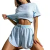 2025 Ropa de Dormir Transpirable con Estampado para Mujer, Conjunto Nuevo de Primavera y Verano, Comercio Exterior Transfronterizo Europeo, Americano y Ruso