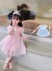 Vestido de princesa Frozen para niñas, estilo occidental, Aisha, de verano, de manga corta, con vuelo, para actuaciones