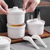 Olla Grande de Cerámica para Estofado, Olla Comercial para Estofado, Olla para Estofado Sellada con Agua, Olla Doméstica para Cocinar al Vapor con Tapa, Olla de Barro, Olla para Estofado, Olla para Sopa, Tamaño Pequeño para una Sola Porción