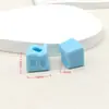 Cuentas Cuadradas Color Sólido Chapado en UV Nariz de Cerdo Cuentas Sueltas para DIY Accesorios Cadena para Teléfono Móvil Accesorios para Pulseras Joyería Hecha a Mano