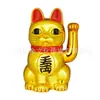 Sello de Bendición Solar Automático de 6 pulgadas con Movimiento de Mano Gato de la Suerte Flor Adorno de Moda Manualidad Decorativa