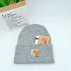 Gorra Hombres Otoño e Invierno Gorro Frío Estilo Japonés Estilo Coreano Casual Gorro de Punto Tendencia Ins Moda Gorro de Lana Cálido Gorro con Parche