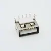 Soquete USB a mother AF90 graus 6.3 pé frontal borda de cola branca sem orelha assento mãe horizontal alta corrente frontal dois pinos plug-in