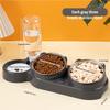 Set de Comedero para Perro, Comedero para Gato y Bebedero con Dispensador de Agua Automático y Tazones de Acero Inoxidable, Adecuado para Gatos y Perros, Diseño Dividido para Fácil Limpieza