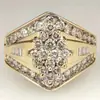 Anel Nobre de Indústria Pesada para Mulheres da Princesa Cao Shi, Anel de Luxo Acessível Fashionável Estilo Palaciano, Joia Exquisita com Zircônia Microincrustada