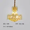 Nueva Lámpara de Cristal Postmoderna de Lujo Ligero LED Chapado en Cobre Puro Candelabro Largo Sala de Estar Dormitorio Luz Principal Iluminación para Toda la Casa
