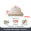 Cama de Pétalos Color Crema Estilo Francés Tongyute para Dormitorio Principal de Niñas, Cama de Tela Moderna Minimalista de Lujo Ligero Estilo Ins Celebridad de Internet