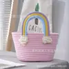[Coleção] Bolsa de Ombro de Fio de Algodão e Corda de Algodão para Passeio de Primavera da Mamãe, Bolsa Trançada Feita à Mão, Bolsa de Imitação de Rattan, Bolsa Tote para o Dia a Dia