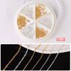 Accesorios Populares Transfronterizos para Uñas Estilo Japonés Cadena Colorida de 19 Pulgadas Chapada en Oro Decoraciones Heladas para Uñas Decoración para Uñas