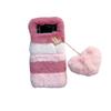 Funda de felpa para Samsung ZFlip3, Zflip4, color sólido, plegable, protectora, japonesa y coreana.