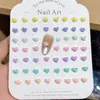 Manicura de Resina Corazón Estéreo Rosa Joyería para Uñas DIY Pendientes Funda para Teléfono Móvil Accesorios Portátiles para Uñas