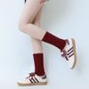 Calcetines de Punto para Otoño e Invierno de Acrílico con Diseño Horizontal Y2K, Estilo Ropa de Trabajo para Chicas